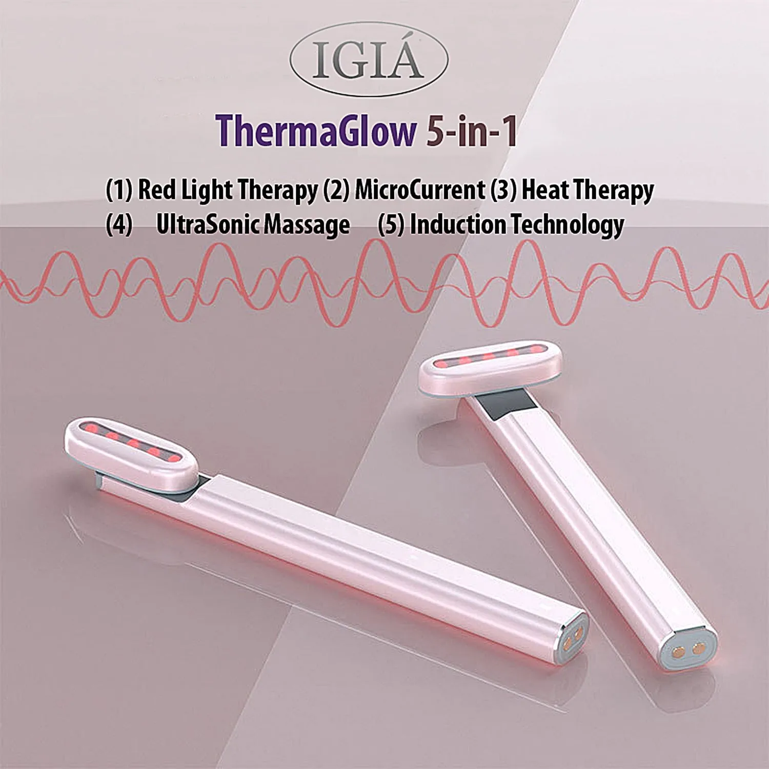 ThermaGlow 5-IN-1 Red Light, MicroCurrent, Heat & UltraSonic Massage Therapy