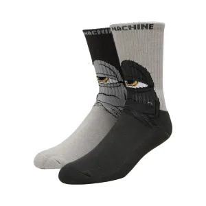 TOY MACHINE SOCKS BORED SECT BLACK/GREY