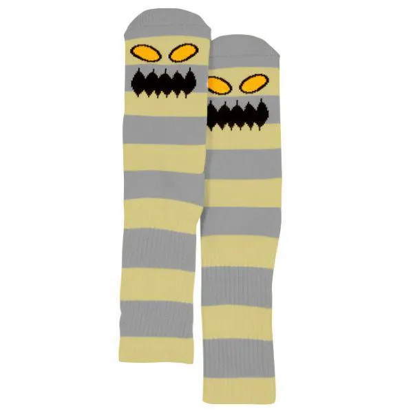 TOY MACHINE SOCKS MONSTER BIG STRIPE YELLOW