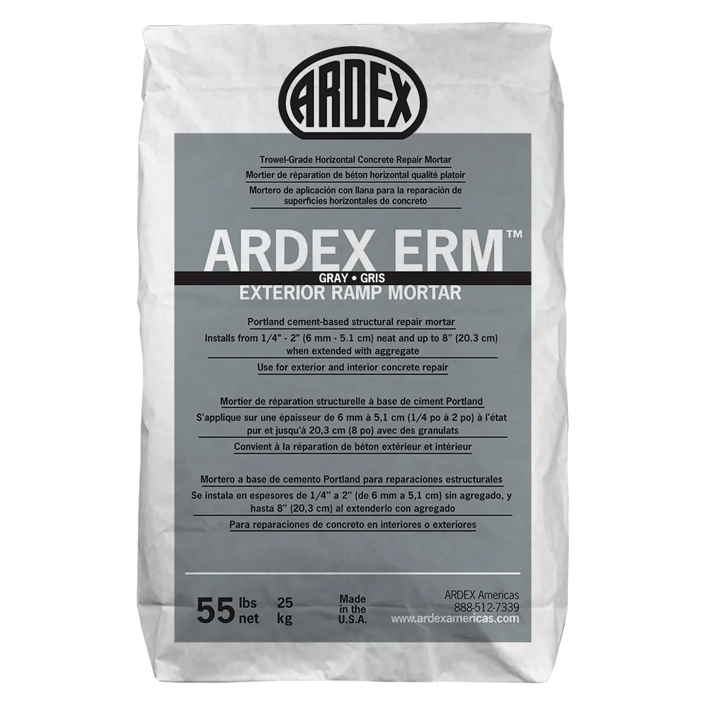 Trowel-Grade Horizontal Concrete Repair Mortar - Ardex ERM™ 55LB Exterior Ramp Mortar