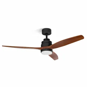 Ufesa Nepal Ceiling Fan Black/Oak 132Cm Led