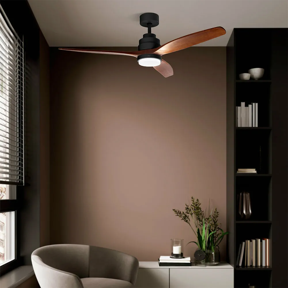 Ufesa Nepal Ceiling Fan Black/Oak 132Cm Led