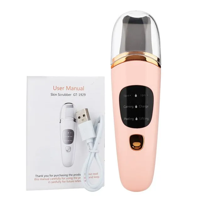 Ultrasonic Skin Scrubber Deep Cleaning Face Scrubber Vibrating Facial Cleansing Skin Spatula Peeling Beauty Instrument