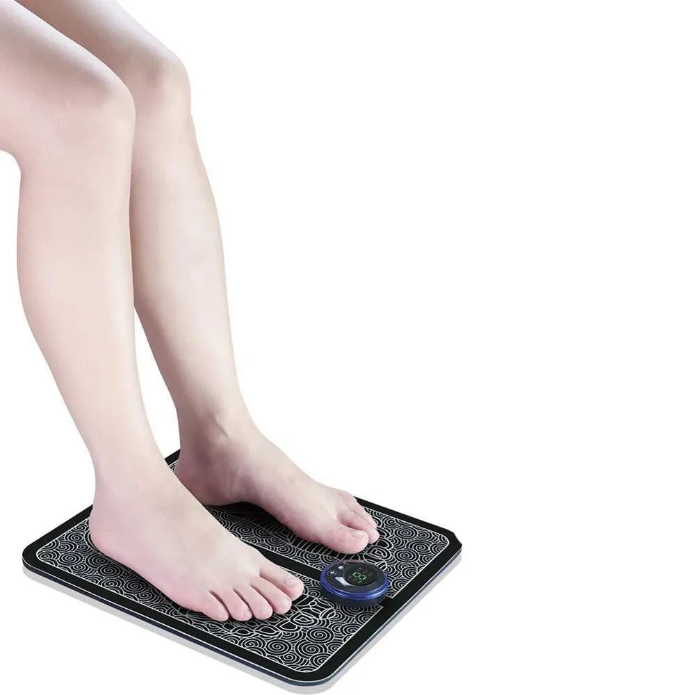 USB Rechargeable Foot Cushion and Massager with LCD Gear Display