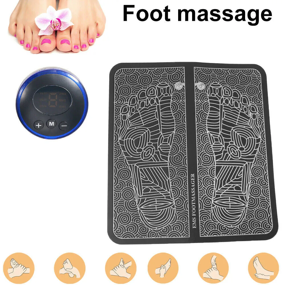 USB Rechargeable Foot Cushion and Massager with LCD Gear Display