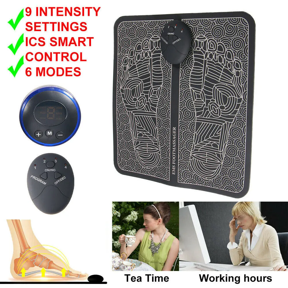 USB Rechargeable Foot Cushion and Massager with LCD Gear Display