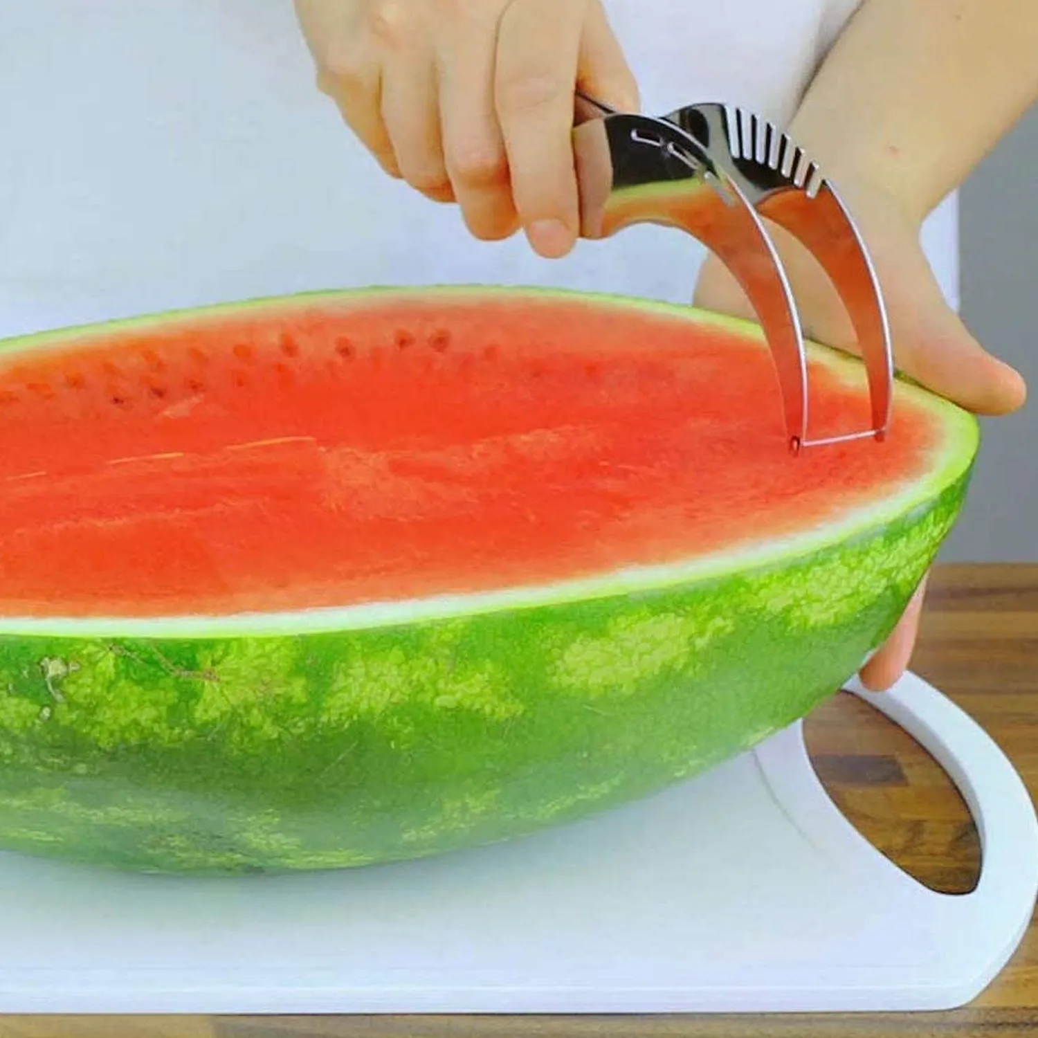 Watermelon Slicer Steel Corer Watermelon Cutter Smart Kitchen Gadget Fruit Slicer Multi-Purpose Stainless Steel Kitchen Tool