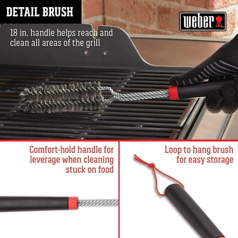 Weber 45cm Detail Wire Barbecue Brush - 6279