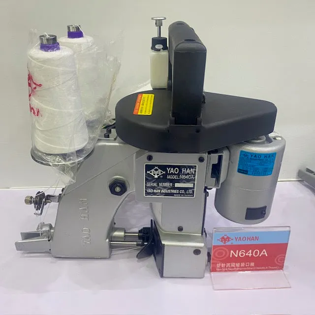 Yao Han N640A - Bag Closing Machine (Made in Taiwan) - 2-Needles with 4-Threads; Powerful portable sewing machine