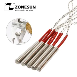 ZONESUN 5pcs diameter 6.8.10.12mm 220V Heating Element Mould Wired Cartridge Heater