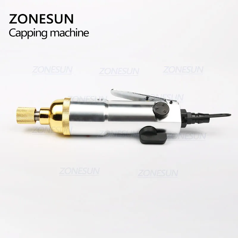 ZONESUN Pneumatic Bottle Capping Machine Hand Held Screwing Capping Machine Manual Capping Machine Bottle Capper Tool