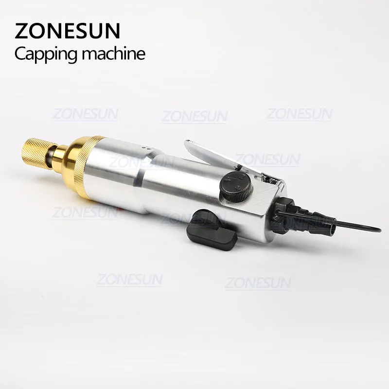 ZONESUN Pneumatic Bottle Capping Machine Hand Held Screwing Capping Machine Manual Capping Machine Bottle Capper Tool