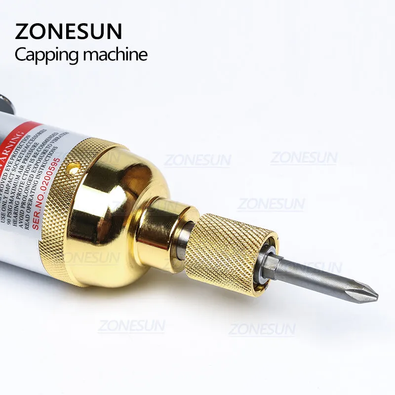 ZONESUN Pneumatic Bottle Capping Machine Hand Held Screwing Capping Machine Manual Capping Machine Bottle Capper Tool