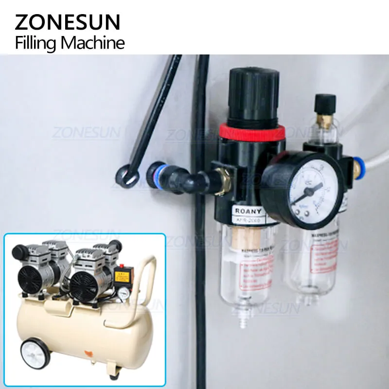 ZS-YTCR4 Semi-automatic 4 Heads Bleach Toilet Cleanser Liquid Bottle Gravity Anti-Corrosive Liquid Filling Machine