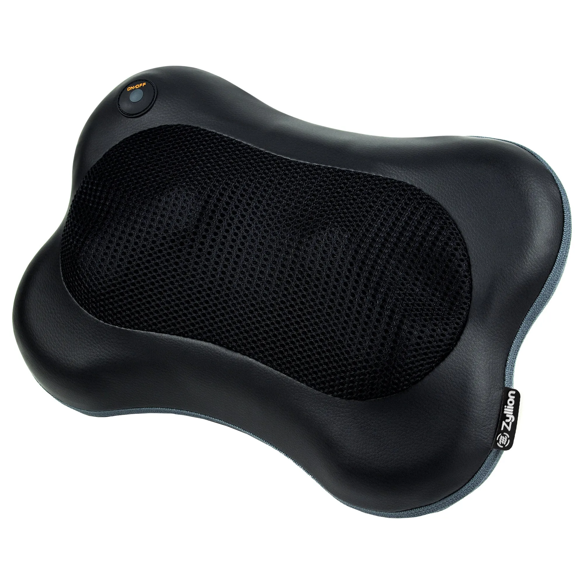 Zyllion Rechargeable Shiatsu Back and Neck Massager Pillow with Heat (ZMA-13RB)