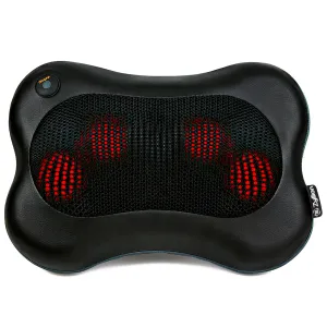 Zyllion Rechargeable Shiatsu Back and Neck Massager Pillow with Heat (ZMA-13RB)